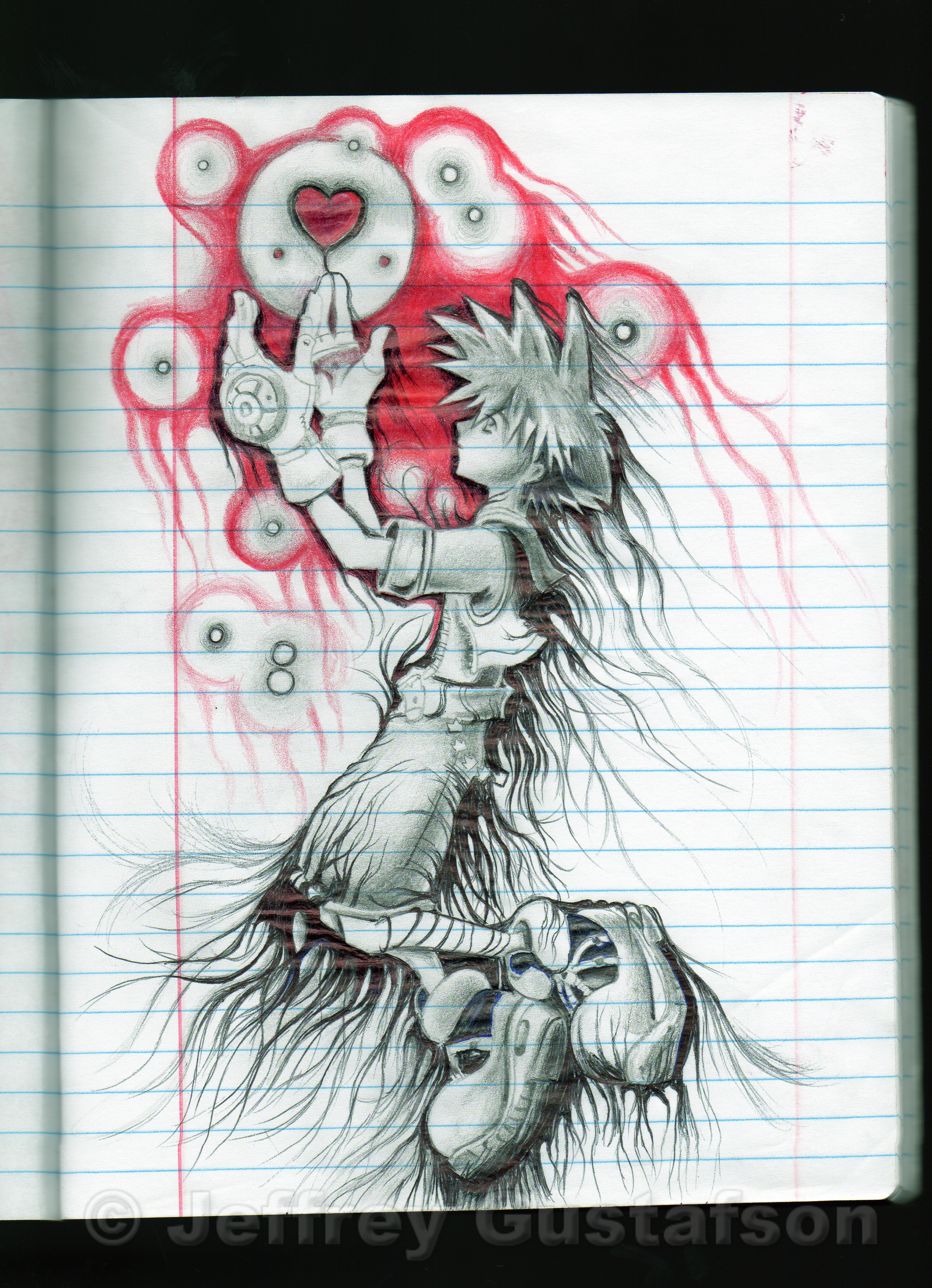 2406x3324 kingdom hearts drawing jeffrey gustafson - Kingdom Hearts Drawing