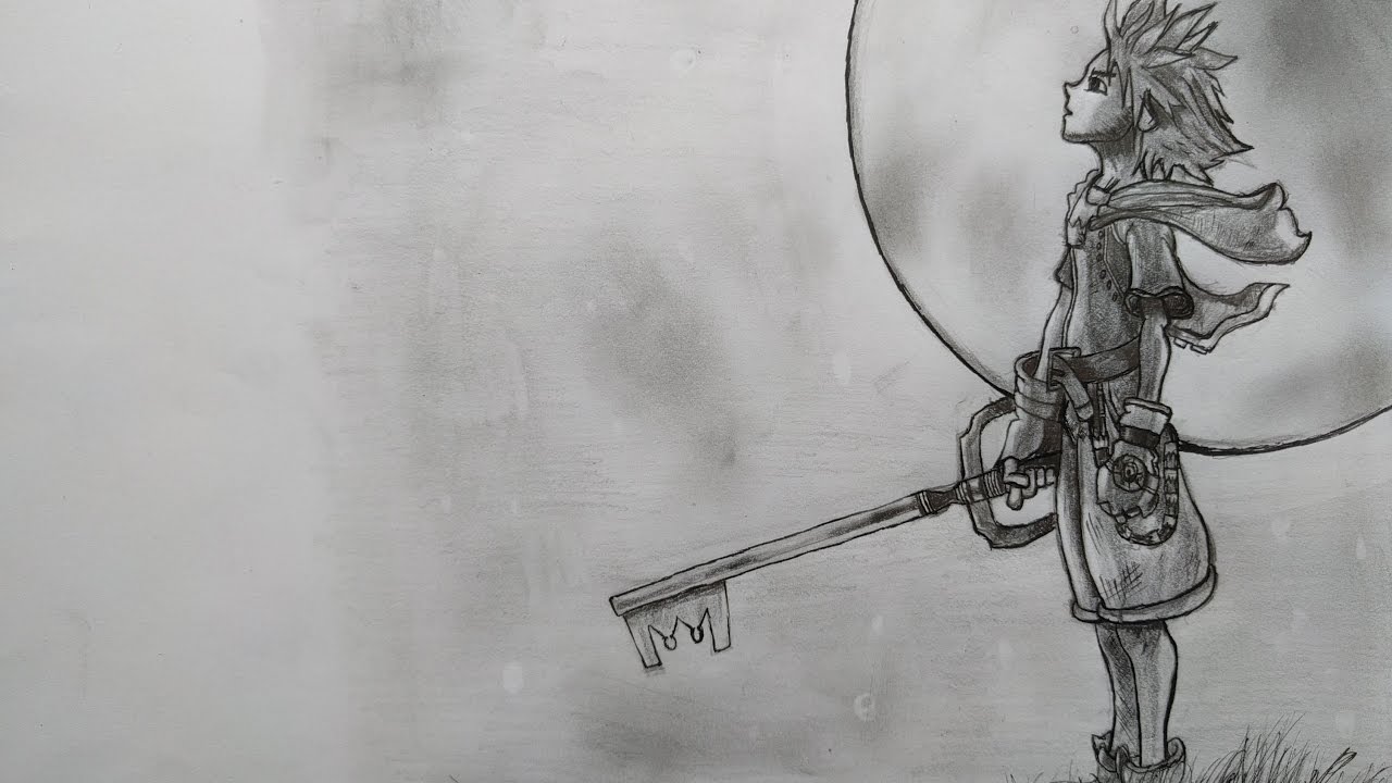 1280x720 Drawing Sora - Kingdom Hearts Drawing