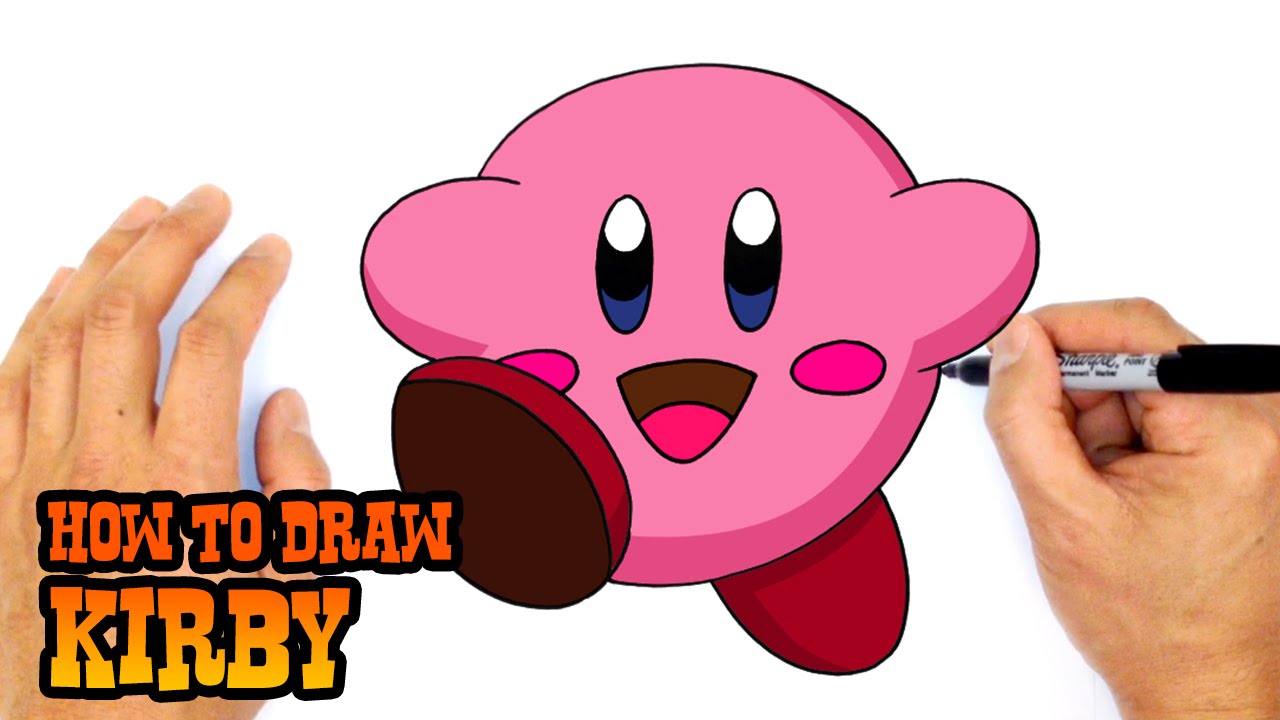 1280x720 how to draw kirby drawing lesson - Kirby Drawing