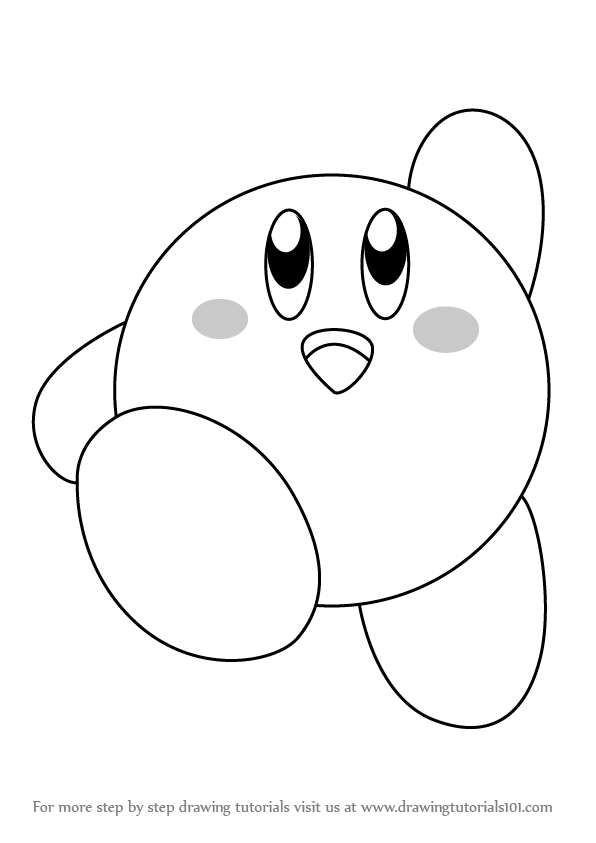 596x843 learn how to draw kirby - Kirby Drawing