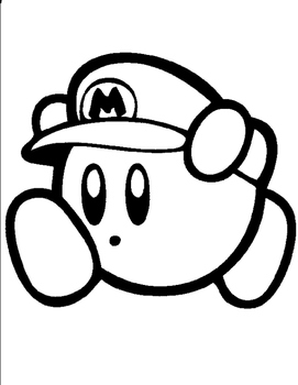 271x350 mystery kirby mario grid drawing - Kirby Drawing