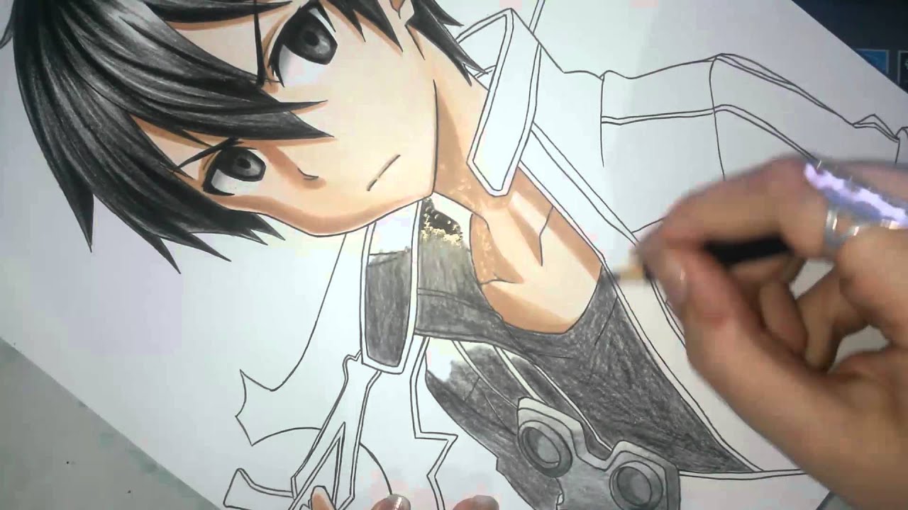 1280x720 Speed Drawing - Kirito Drawing
