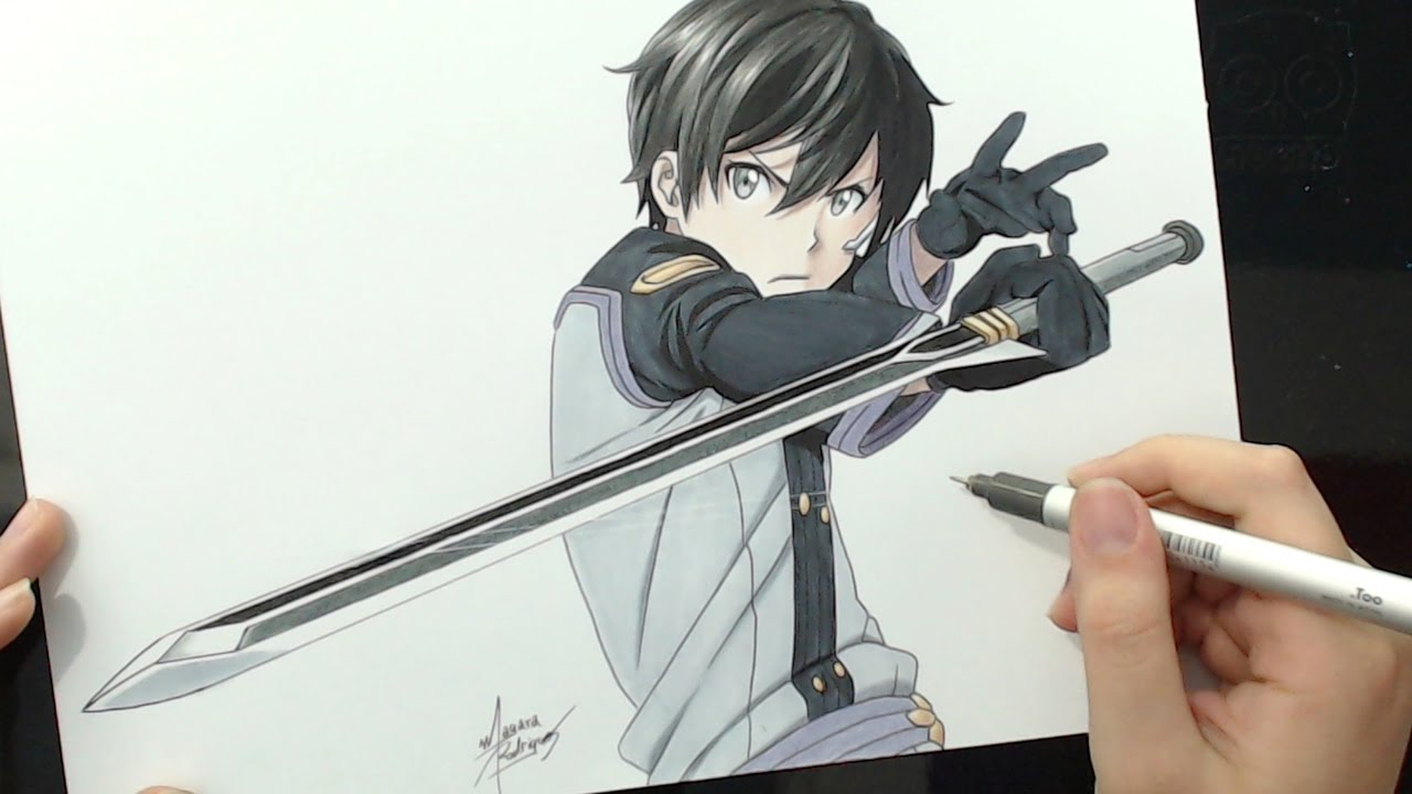 1280x720 Speed Drawing - Kirito Drawing