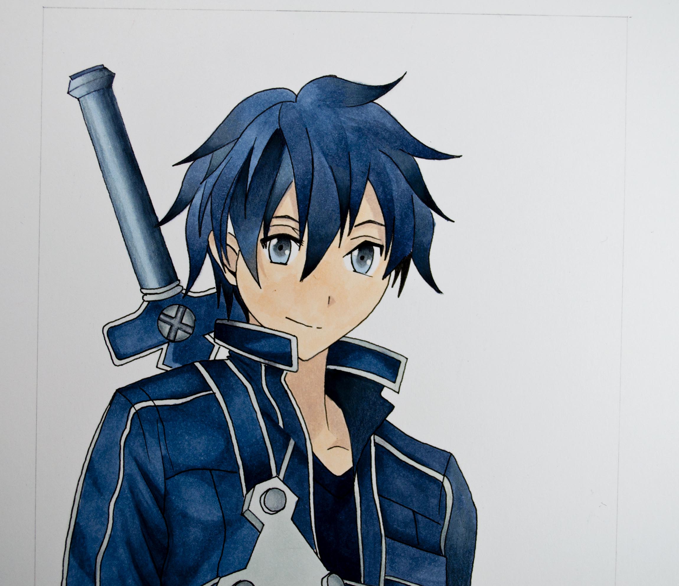 2300x1985 Sword Art Online Kirito Speed Drawing The Art Gear Guide - Kirito Drawing