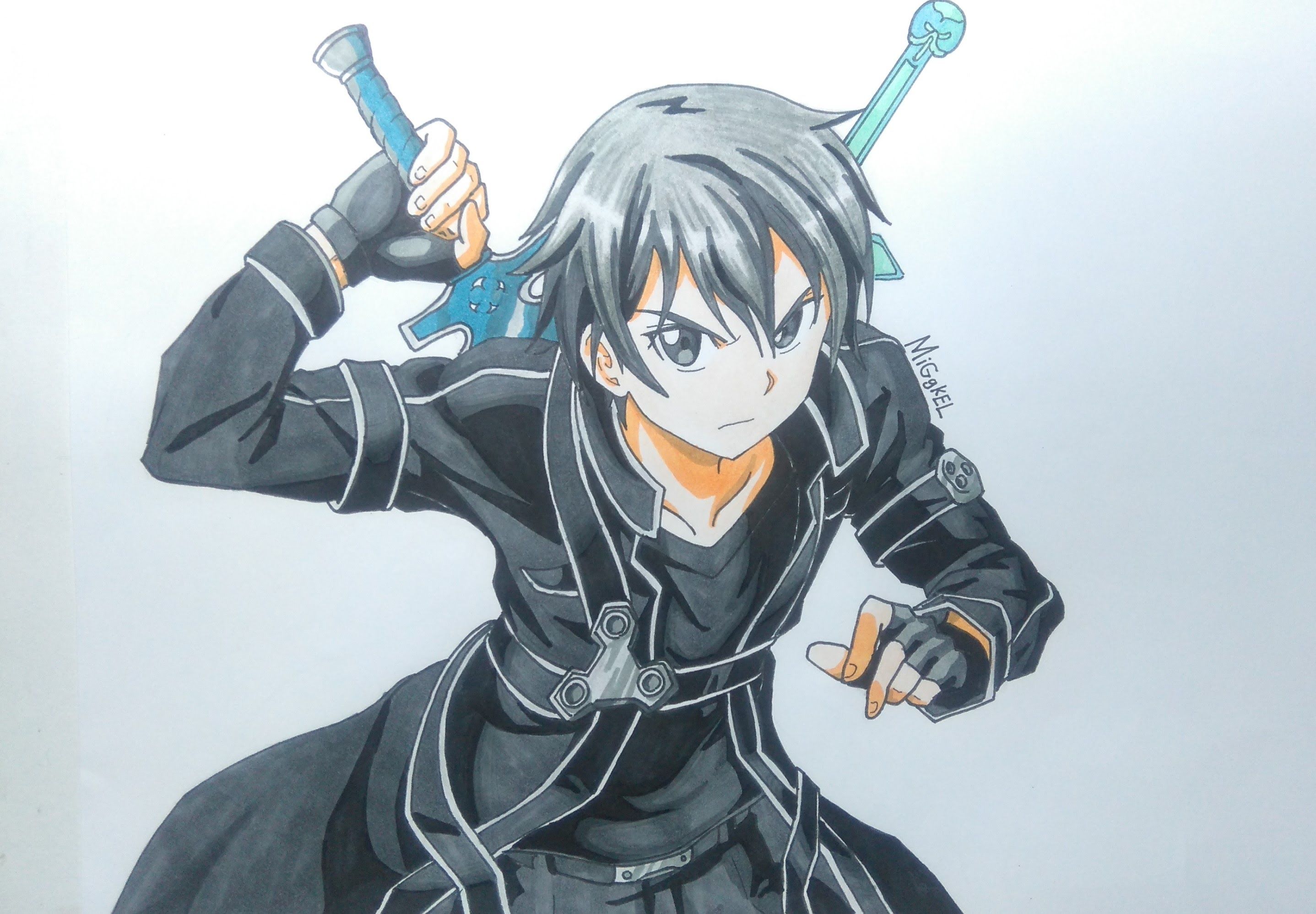 2875x1997 Como Dibujar A Kirito - Kirito Drawing