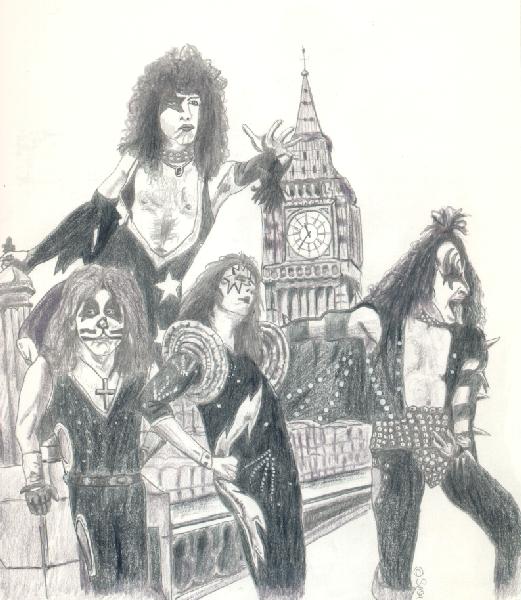 521x600 Kiss Asylum Fan Art Graphics - Kiss Band Drawing