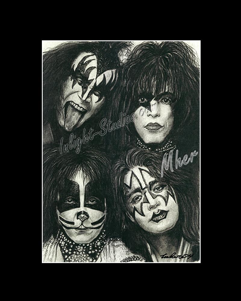 Kiss Band Drawing at Explore collection of Kiss