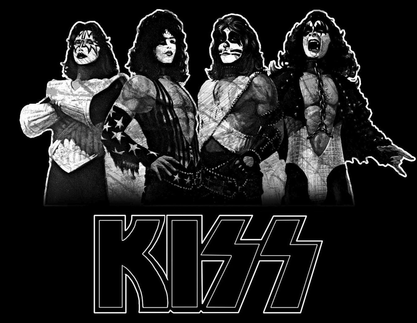 1348x1042 Kiss Band Wallpaper - Kiss Band Drawing