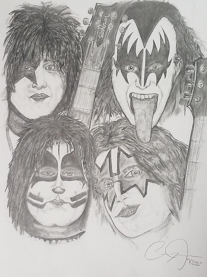 674x900 Kiss Band Drawing - Kiss Band Drawing