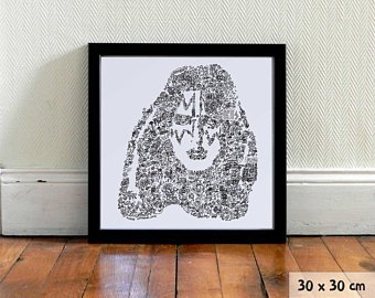 340x270 Kiss Band Drawing Etsy - Kiss Band Drawing