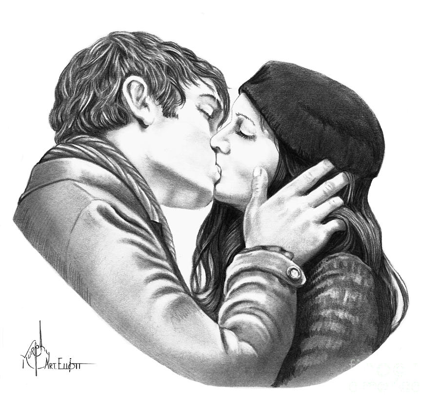 900x838 Kiss Of Love Drawing - Kiss Drawing