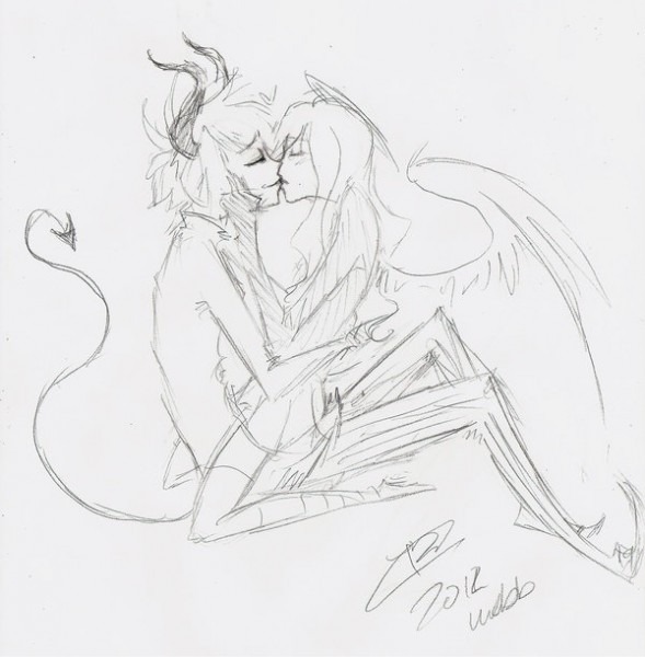589x600 Kiss Sketch Drawing - Kiss Drawing