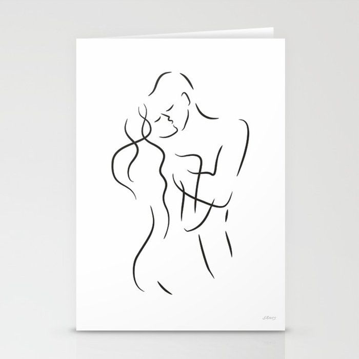 700x700 Kiss Drawing Romantic Art For Bedroom Decor Stationery Cards - Kiss Drawing
