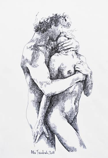 375x551 Sketch Of A Kiss Drawing - Kiss Drawing