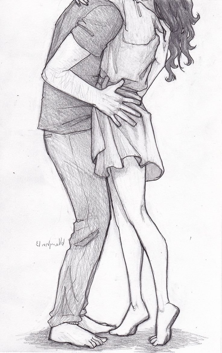 736x1169 Kiss Drawing Romantic For Free Download - Kiss Drawing