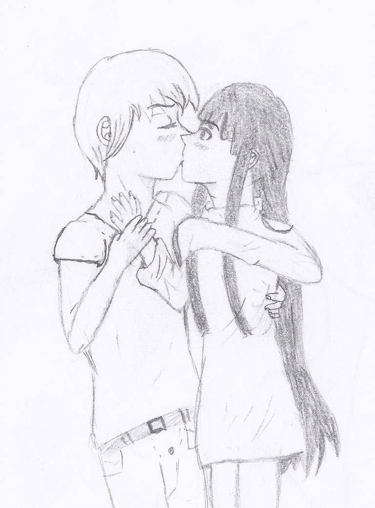 768x1041 Just A Kiss - Kiss Pencil Drawing