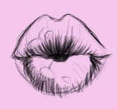 236x220 how to draw puckered lips drawing drawings, illustration art - Kissing Lips Drawing