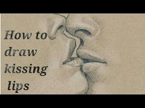 480x360 Download How To Draw Lips Kissing Step - Kissing Lips Drawing