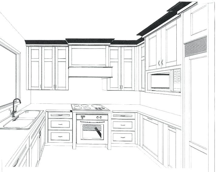 Kitchen Cabinet Drawings at PaintingValley.com | Explore collection of ...