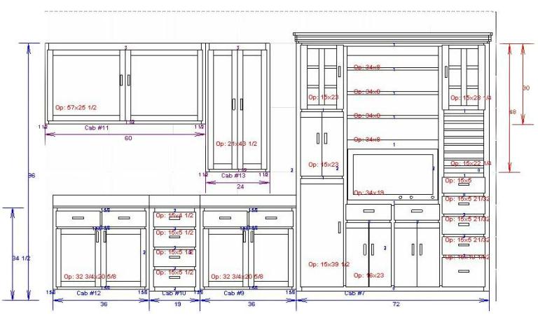 768x451 kitchen cabinet design drawing - Kitchen Cabinet Drawings
