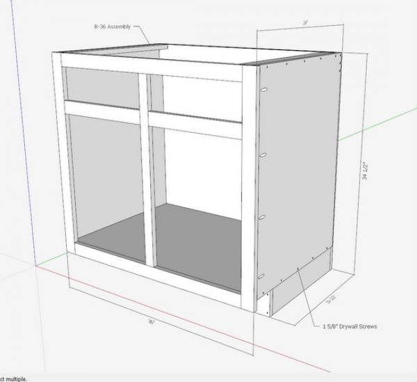 600x549 kitchen cabinets - Kitchen Cabinet Drawings