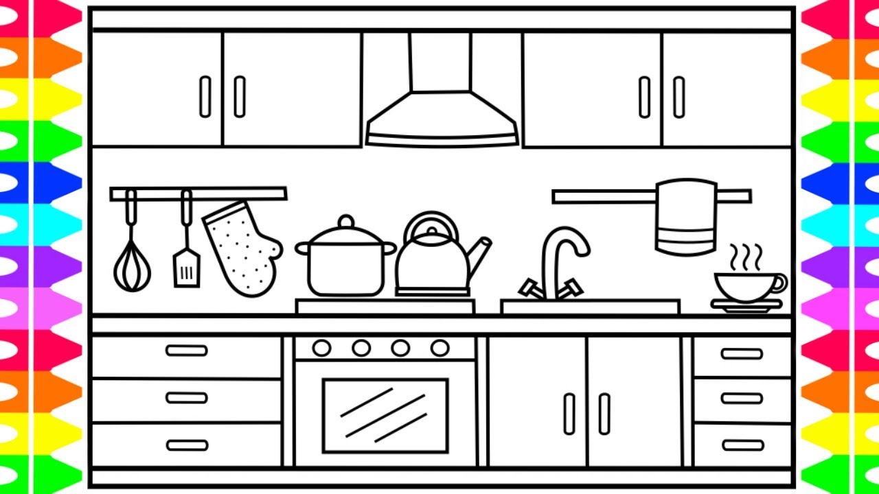 Kitchen Cartoon Drawing at PaintingValley.com | Explore collection of