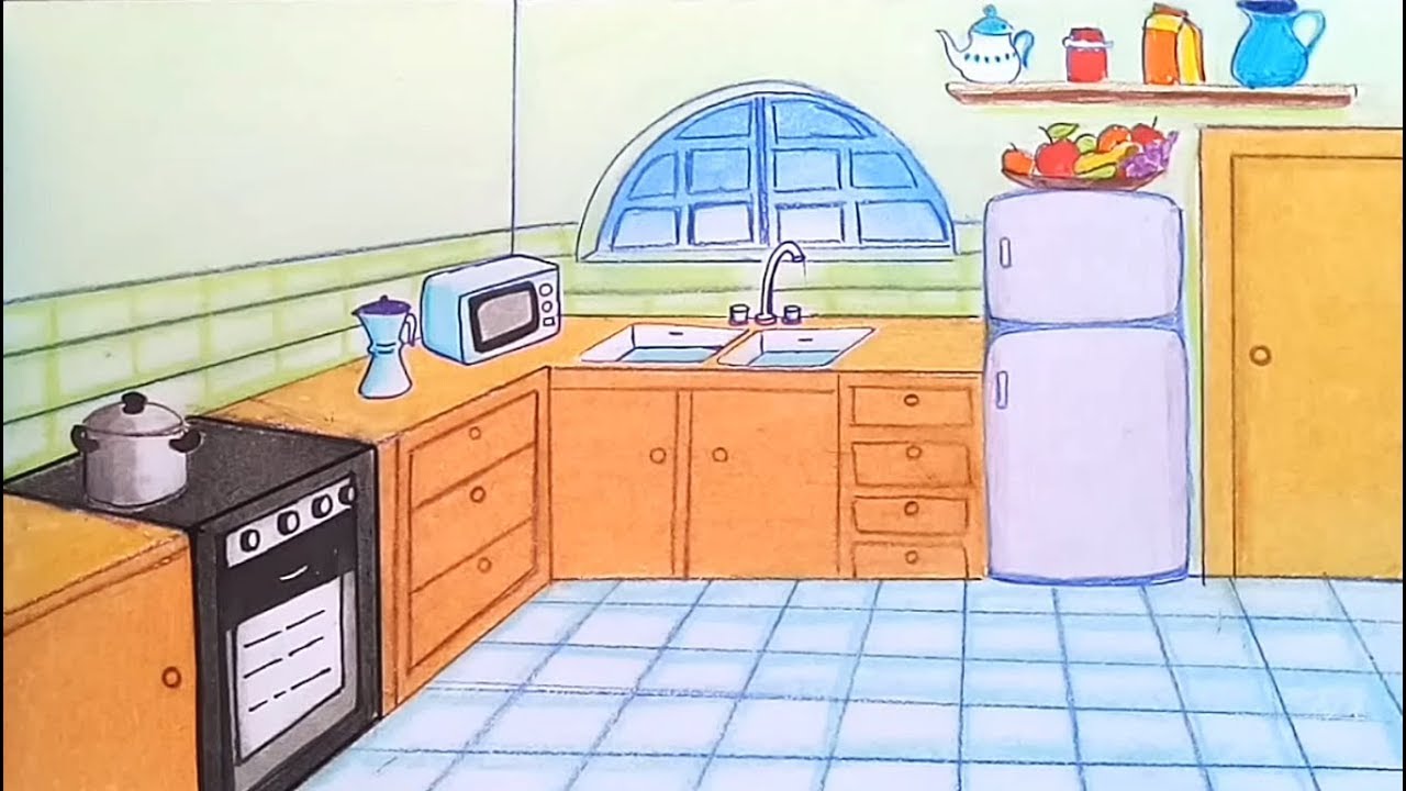 Kitchen Cartoon Drawing at Explore collection of