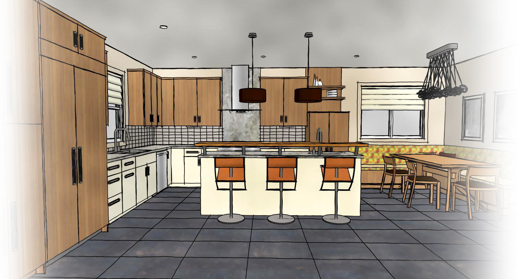 interior design kitchen drawings