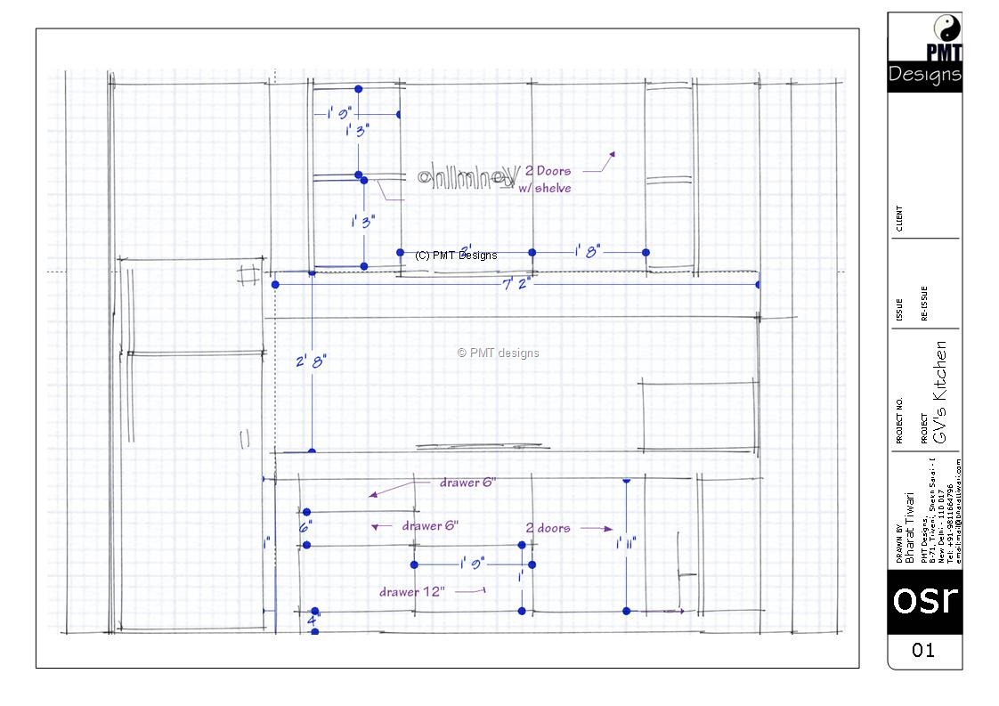 1122x793 modular kitchen design drawings - Kitchen Design Drawing