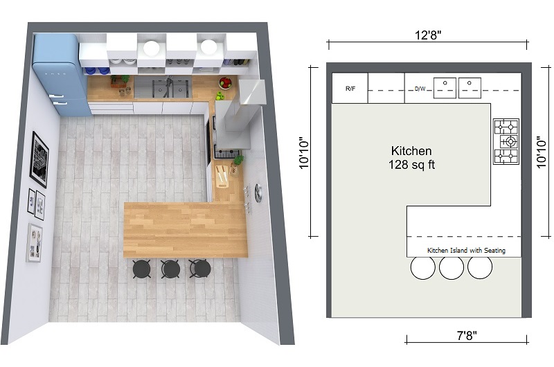 800x530 expert kitchen design tips roomsketcher blog - Kitchen Design Drawing