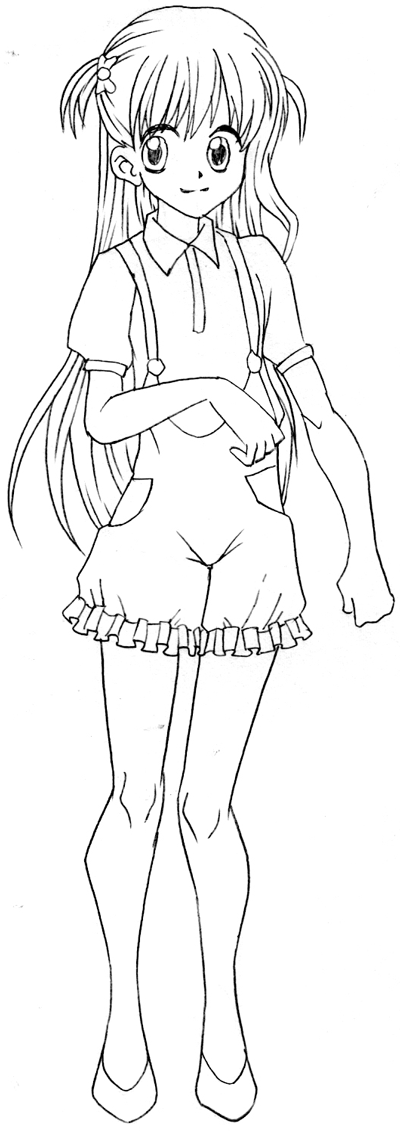 400x1134 How To Draw Kitchen Princess With Easy Step - Kitchen Drawing Easy