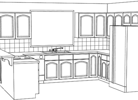 Kitchen Drawing Easy at PaintingValley.com | Explore collection of ...