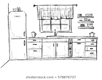 355x280 Huge Collection Of 'kitchen Drawing' Download More Than Images - Kitchen Drawing Free