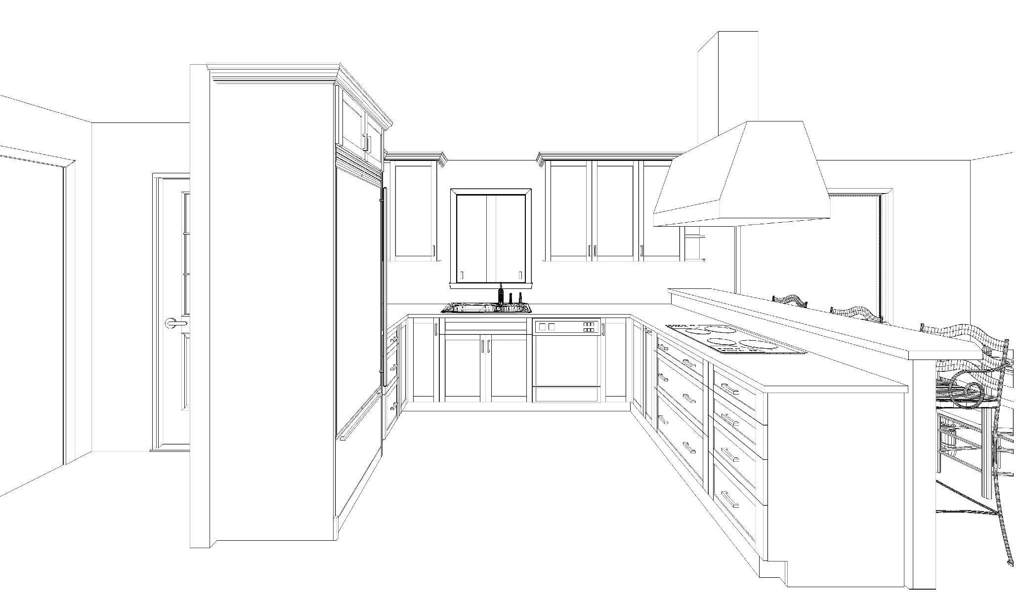 Kitchen Drawing Free at PaintingValley.com | Explore collection of ...