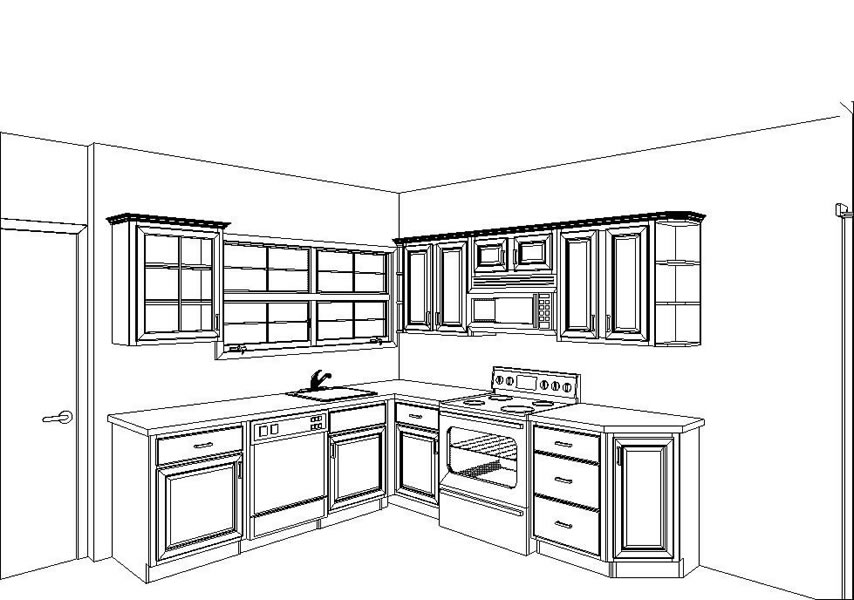 Kitchen Drawing Free At Paintingvalley Com Explore Collection Of