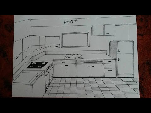 480x360 How To Draw A Kitchen - Kitchen Drawings