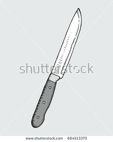 375x470 kitchen knife drawing kitchen knife drawing kitchen knife line - Kitchen Knife Drawing