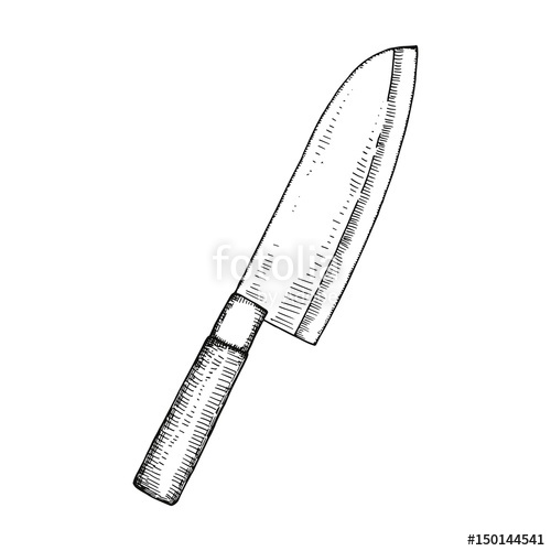 Kitchen Knife Drawing At PaintingValley.com | Explore Collection Of ...