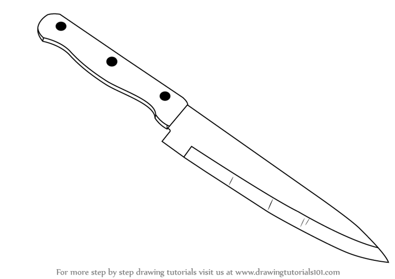Как нарисовать нож кухонный