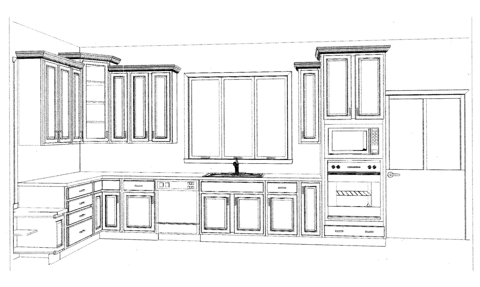 Kitchen Layout Drawing at Explore collection of