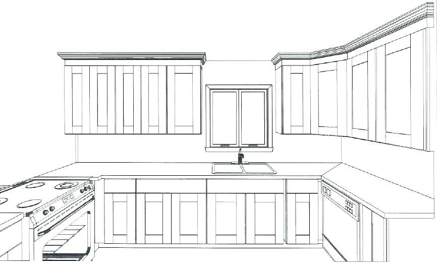 Kitchen Layout Drawing At Paintingvalley Com Explore Collection