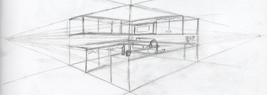 900x323 How To Draw A Kitchen Room In Point Perspective Narrated Youtube - Kitchen Perspective Drawing