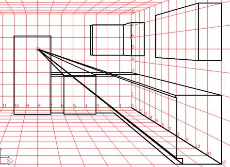 474x344 Perspective Isometric Drawing - Kitchen Perspective Drawing