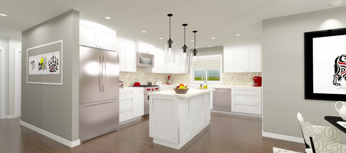 1173x521 Services Kitchen Bath Drawing - Kitchen Perspective Drawing