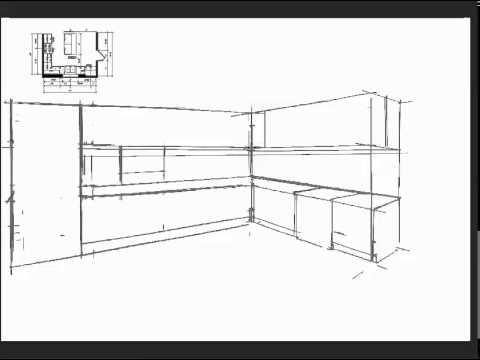480x360 Tutorial - Kitchen Perspective Drawing