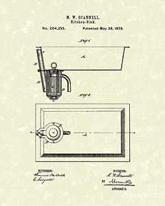 240x300 kitchen sink patent art drawing - Kitchen Sink Drawing