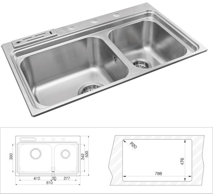 683x621 ton kitchen sink double action deep drawing hydraulic press - Kitchen Sink Drawing