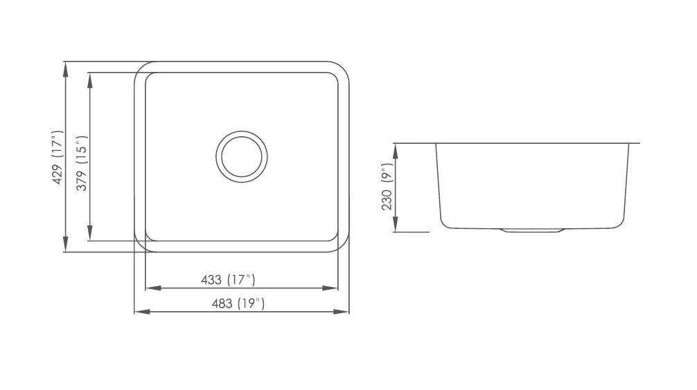 1006x564 stainless steel handmade kitchen sink mazi, inc - Kitchen Sink Drawing