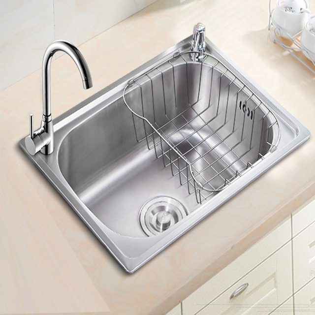 640x640 stainless steel drawing kitchen sink single bowl whit soap - Kitchen Sink Drawing