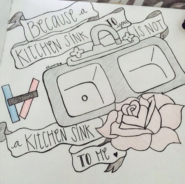 638x634 kitchen sink clique art ink - Kitchen Sink Drawing